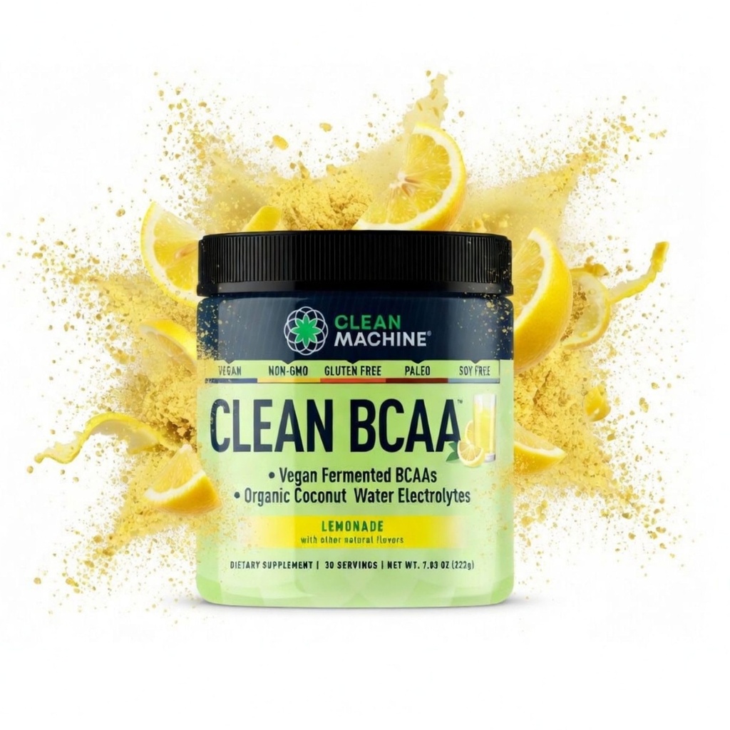 Czyste BCAA - 2: 1: 1 Food Sourced BCAA Powder & Coconut Water Electrolytes Recovery & Amino Energy Supplement - Award Winning Vegan Acid Supplement - 30 Servings - Lemoniada