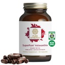 PURE SYNERGY SuperPure Astaksantyna Extract 124; organiczna astaksantyna z Algae z Lecytyną Słoneczną 124; przeciwutleniacz Wsparcie dla zdrowia skóry i oczu (60 Kapsułki)