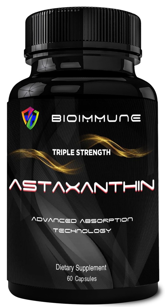 Bioimmunologiczna Triple Strength AstaQuil ™ Astaksantyna 12 mg Zwiększona absorpcja, 60 Softgels w / organiczny olej kokosowy. Potężny przeciwutleniacz do oczu, Joint & Heart Health.