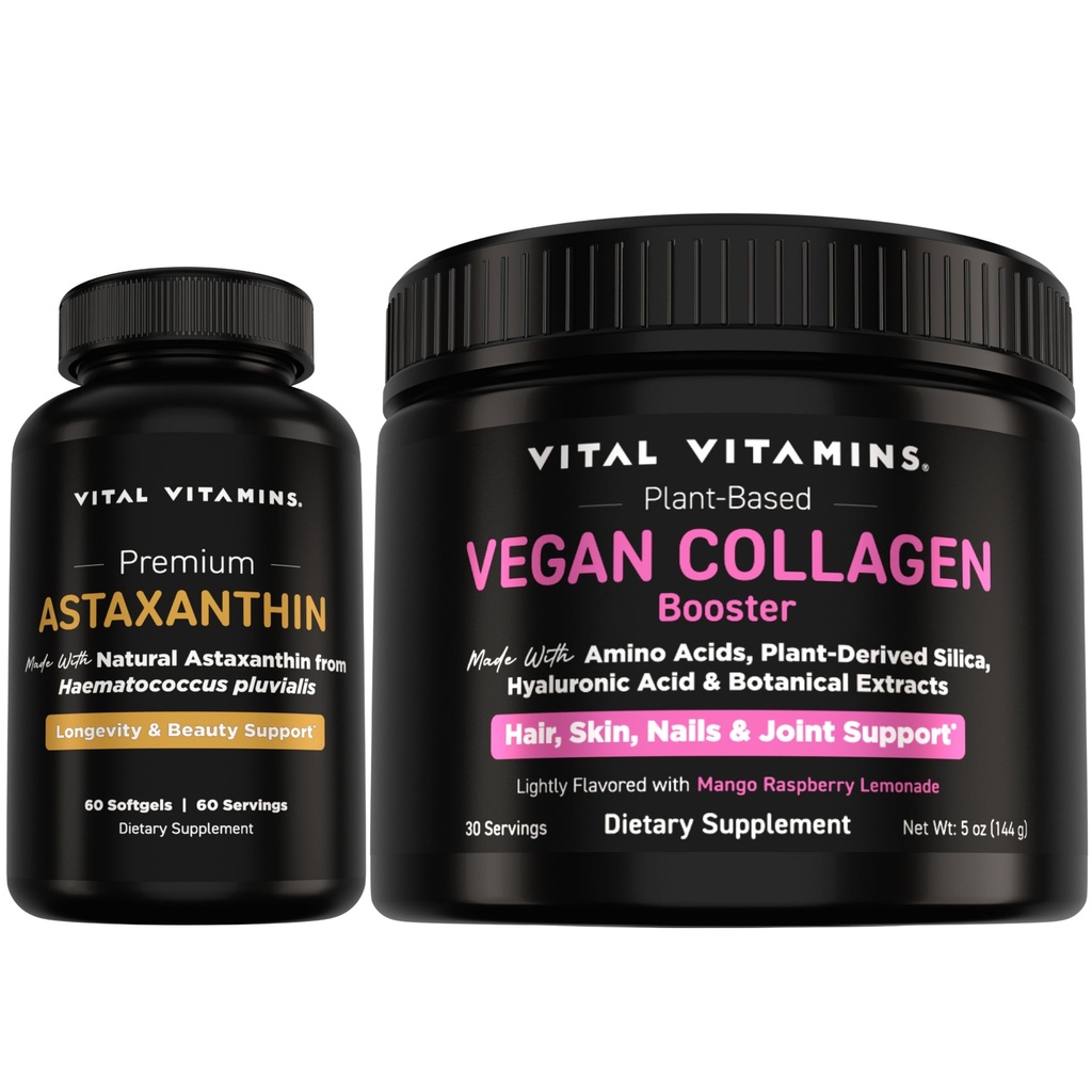 Vital Vitamin Astaksantyna + Vegan Collagen Booster Proszek