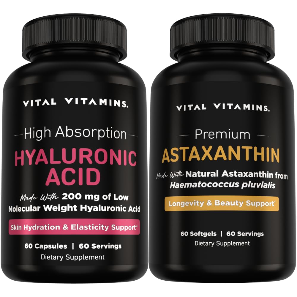 Witaminy Vital Pure Hialuronic Acid 60 ct + Astaksantyna 60 ct