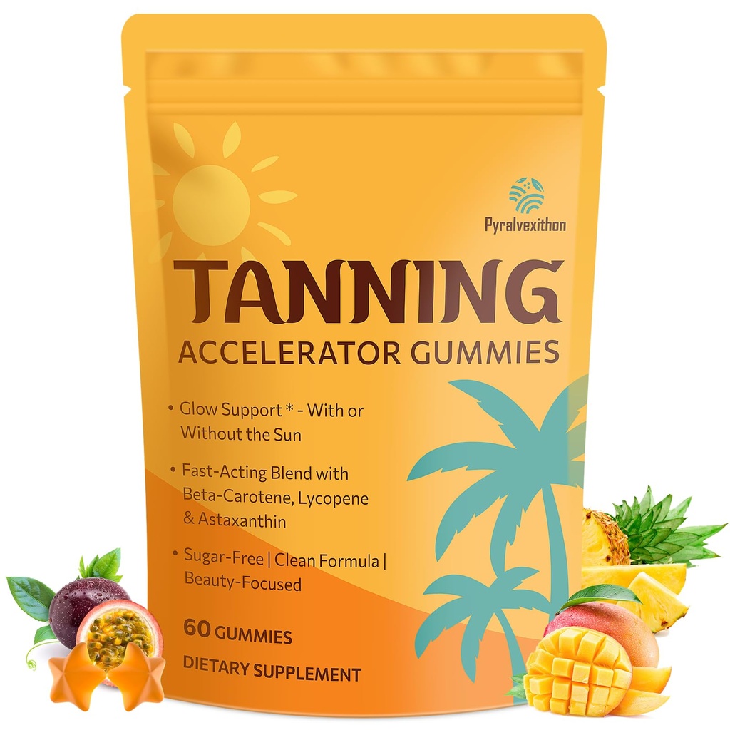 Gumy do garbowania z astaksantyną dla kobiet i mężczyzn 124; Suplement do garbowania z Beta Caroten, Lycopene, Collagen & Vitamins 124; Promieniowanie skóry i Hydration 124; Wegan & Sugar Free - 60 Count