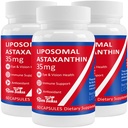 35mg Suplement do Astaksantyny Liposomalnej - Potężne przeciwutleniacze dla skóry, Joint & Eye Health - Naturalna formuła antystaksantyny z czystej astaksantyny - Wegan, Non-GMO, 180 Kapsułki