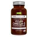 Igennus Vegan Omega-3 Natural Algae Oil, DHA & EPA, Certified Pure, Plant based Fatty Acid Supplement, with Astaxanthin Antioksydant, 60 Small Softgels, 2 per Day, 30 Servings