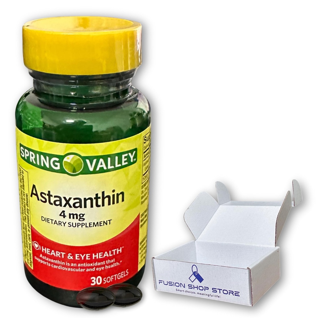 Astaksantyna 4 mg- 30 Softgels (Opakowanie po 1), Boxed by Fusion Shop Store