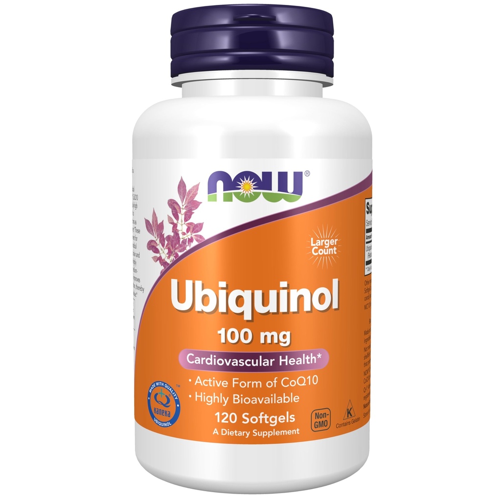 Teraz suplementy, Ubichinol 100 mg, Wysoka dostępność biologiczna (Aktywna forma CoQ10), 120 Softgels