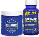 NATURAL STAKS Ginkgo Biloba + Dopamina Brain Food Bundle - Pomaga Focus & Mental Drive * - 120 Kapsułki ogółem