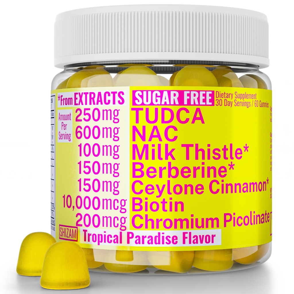 Gummie bez cukru Gummie z chromem Pikolinian TUDCA NAC Organic Ceylon Cynamon Milk Thistle Berberine 124; Kapsułki w proszku Suplementy Alt Gummee 124; Bile Salts N- Acetyl- L- Cysteina Biotin N- Acetylcysteina