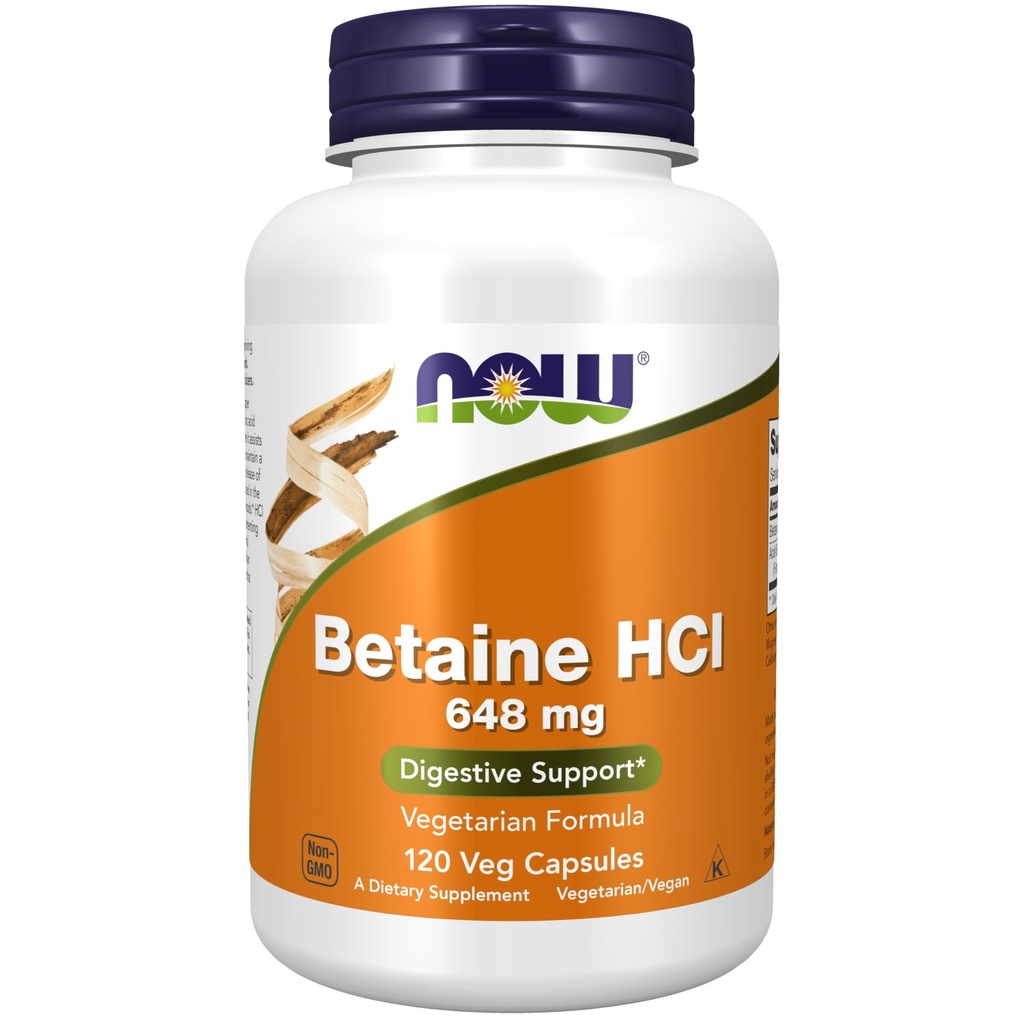 Teraz Foods Supplements, Betaine HCl 648 mg, Formuła wegetariańska, Wsparcie pokarmowe *, 120 Kapsułki Veg