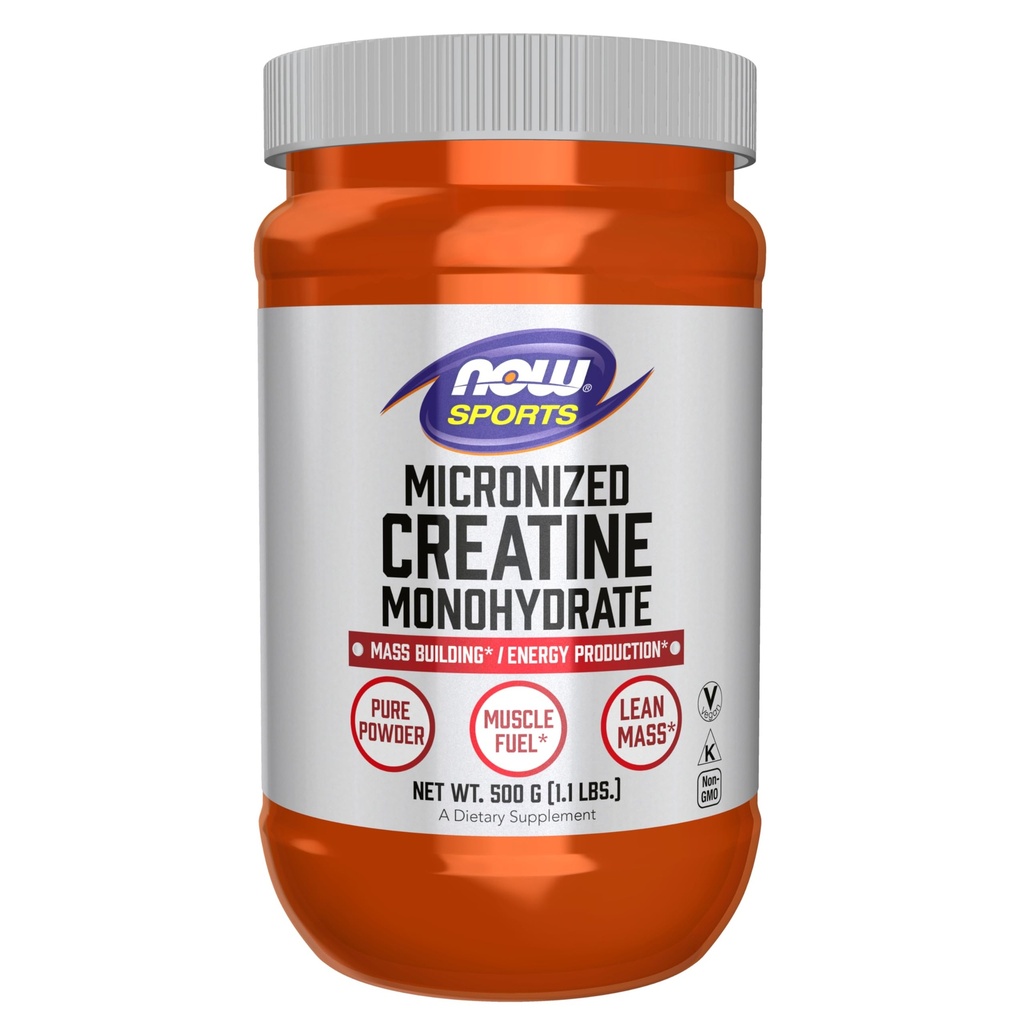 Teraz żywność Sport Nutrition, Mikronizowany proszek krewny 500 g, Mass Building * / Produkcja energii *, 1.1- Funt