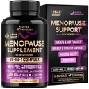 Menopauza Suplementy dla Kobiet - Dong Quai, Black Cohosh, Pre & Probiotyki - Pot & Hot Flash Relief - Trawienie, Sleep & Mood Support - 25- in-1 Perimenopause Complex - Made in USA - 60 Kapsułki