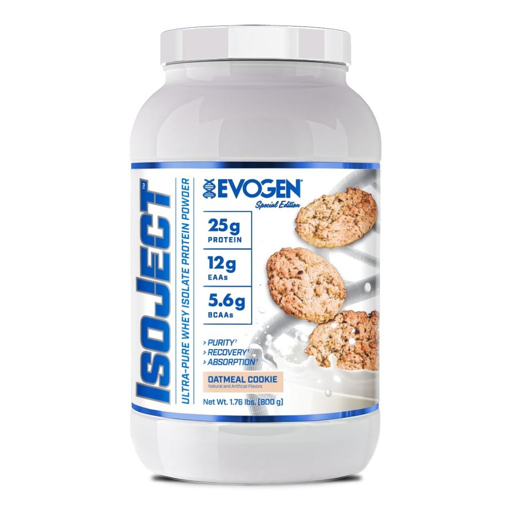 Evogen Isoject - Whey Protein Isostate 124; Ultra- Pure Whey Protein Powder with Ignitor Enzymes, BCAAs, and EAAs Isoject 124; Enhanced Absorption & Recovery Recovery