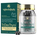Thyroid Supplement – TriDexThyro™ Raw Desiccated Thyroid Complex 375 mg with Bovine, Porcine & Ovine –120 Capsules for Women and Men（1 Pack）