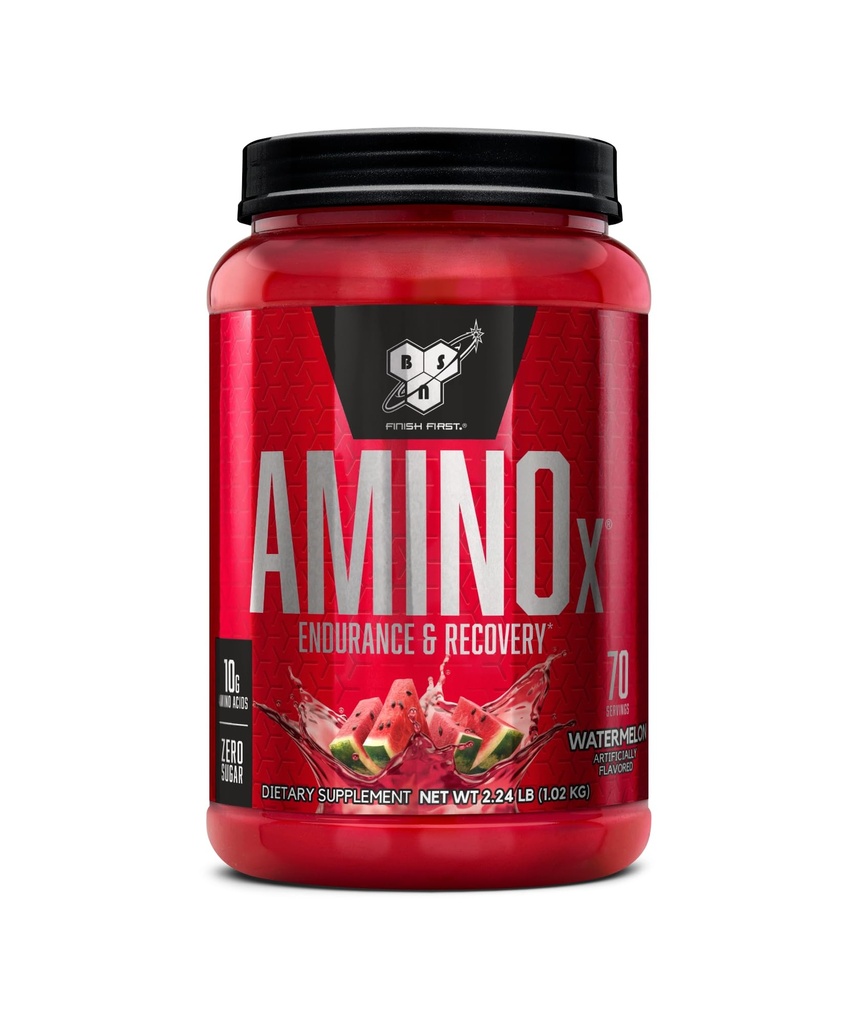 BSN Amino X Odzysk mięśni i Endurance Powder, BCAA, 10 Gramy aminokwasów, Keto Friendly, Bez kawy, Endurance wsparcia, Zero cukru, Arbuz, 70 porcji, 35.84 Ounce (Packaging May Vary)