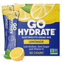 GoHydrate Niskie elektrolity sodu w proszku Pakiety cukrowe - Natychmiastowa Hydration Codzienny napój Mix - Zero Sugar Water Flavor Packet Singles z witaminą D - (Lemonade, 30 opakowań)