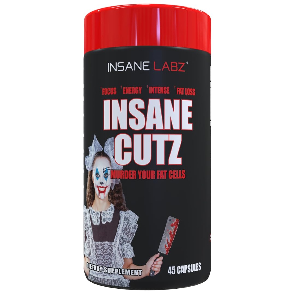 Szalony Labz szalony Cutz Intensywny spalacz tłuszczu dla mężczyzn i kobiet, Termogeniczny suplement utrata masy ciała z Dandelion Root Extract zasilany przez AMPiberry, Apetite Suppressant - 45 Daily Srvgs (45 kapsułki)