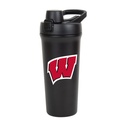 FANMATS NCAA 26 oz Stainless Steel Shaker Butelka - Leak- Resistant Flip- Top Lid Design 124; Sleek Team Design Design 124; Built- In Mixing Screen