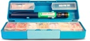 GMS Group Medical Supply, LLC Diabetic Pen Case & 7 Day Medicine Organizer - Zestaw podróżny dla Diabetic Supplies - w Glance Medicine Reminder - Utrzymuje nowe i używane igły Bezpiecznie - Małe i Dyskretne