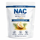 Standard Lab NAC 600mg z NAD + Daily Complex, N- Acetylo Cysteina Suplement Kapsułki, Antyoksydant Support Formuła, Wegan, Non-GMO, Gluten Free, 300 Softgels