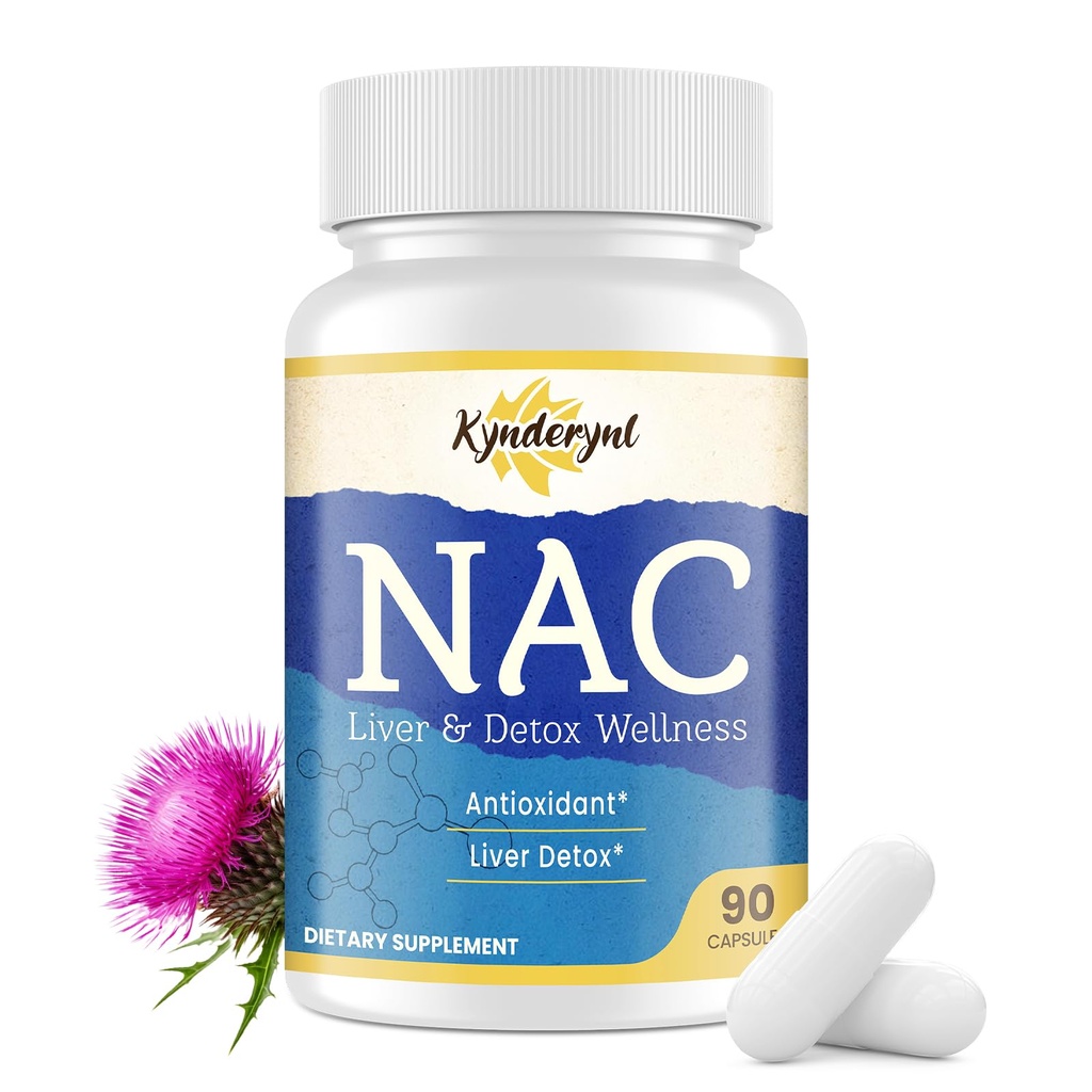 Suplement N- Acetylo Cysteina N- Acetylo 124; Wysoka dawka NAC 1000mg dla wątroby skoncentrowana 124; N- Acetylo-L- Cysteina z mlekiem Thistle & Glutatione
