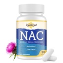 Suplement N- Acetylo Cysteina N- Acetylo 124; Wysoka dawka NAC 1000mg dla wątroby skoncentrowana 124; N- Acetylo-L- Cysteina z mlekiem Thistle & Glutatione