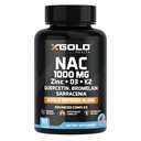 XGold Health NAC 1000 mg z Quercetin 95%, Bromelain, Cynk, Witamina C, D3 i K2 Wsparcie immunologiczne i suplement przeciwutleniający Advanced Defense Blend 90 Kapsułki wegetariańskie
