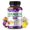 Suplement Quercetin z bromelainą, witaminą C i cynkiem, Nattokinazą, NAC, Elderberry, Elderberry Breath 124; 8 w 1 Kompleks Ultra Przeciwutleniaczy dla zdrowia immunologicznego 124; 150 Kapsułki