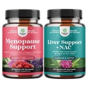 Paleta kompletnego ziołowego suplementu menopauzy dla nocnych potów Hot Flashs & Mood Swings and Liver Support Supplement NAC z mlekiem Thistle for Liver Cleanse Detox & Repair - N Cysteina acetylowa