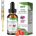 Czystość wątroby Detox & Naprawa wsparcia wątroby Mleko Tistle Drops z Glutathione, NAC, ALA, Witamina C, Cynk i Selen do czyszczenia wątroby & Obrona, Immune & Skin Support - Truskawki Flavor, 2 Fl Oz