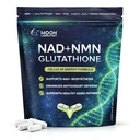 NMN + L- Glutation Supplement - NAD + Support, Mitochondrial Energy & Antioksydant Defense with CoQ10, NAC, PQQ & Alpha Lipoic Acid - 120 kapsułki. Napełnij opakowanie