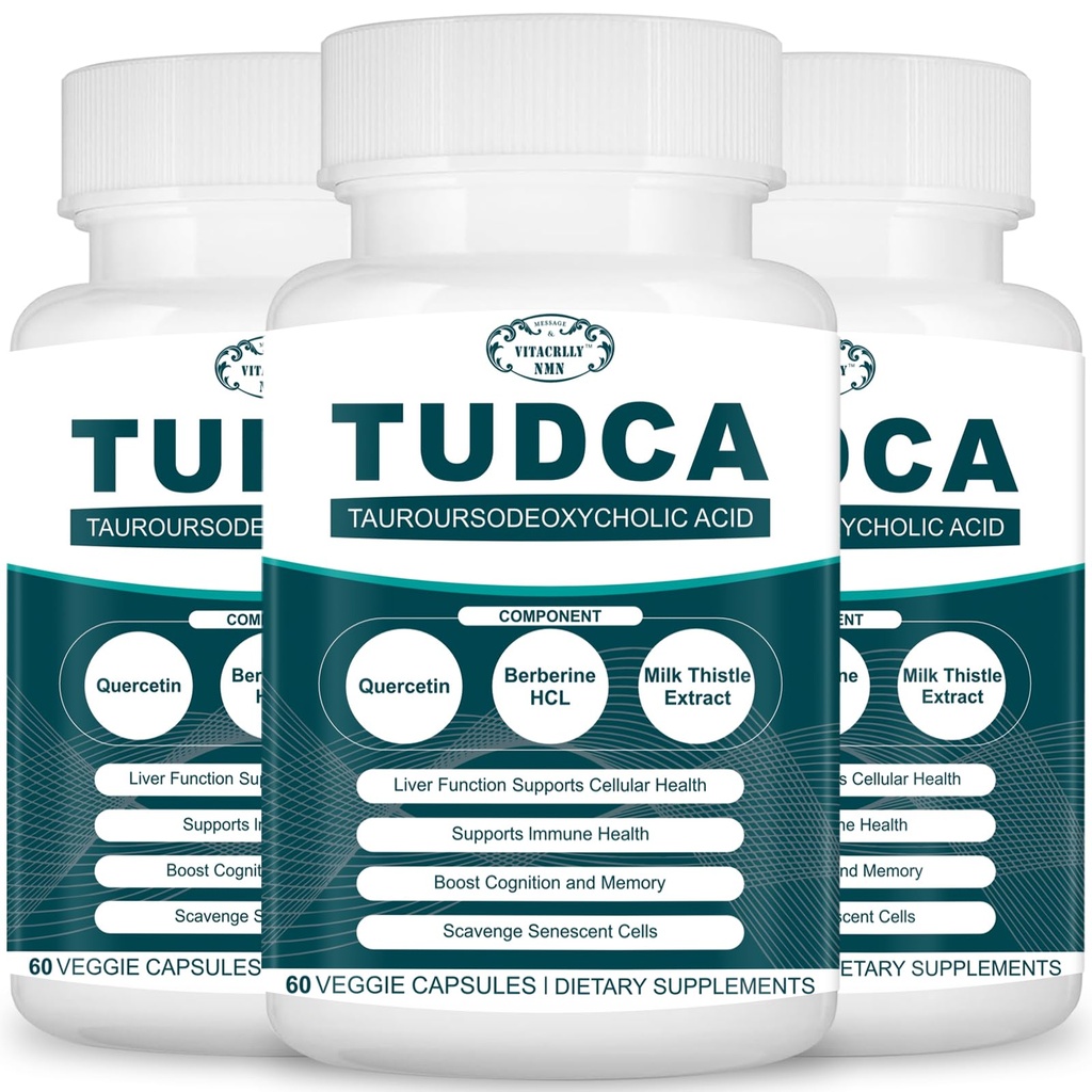 2200MG TUDCA Suplementy wątroby - Bile Salts Supplement Complex for Liver Detox & Cleanse, pęcherzyk żółciowy Cleanse, Digestive Health 180 Kapsułki