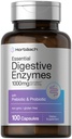 Horbäach Esential Digestive Enzymes 124; 100 Kapsułki Event 124; Enzym Mieszanka dla mężczyzn i kobiet Event 124; Non- GMO & Gluten