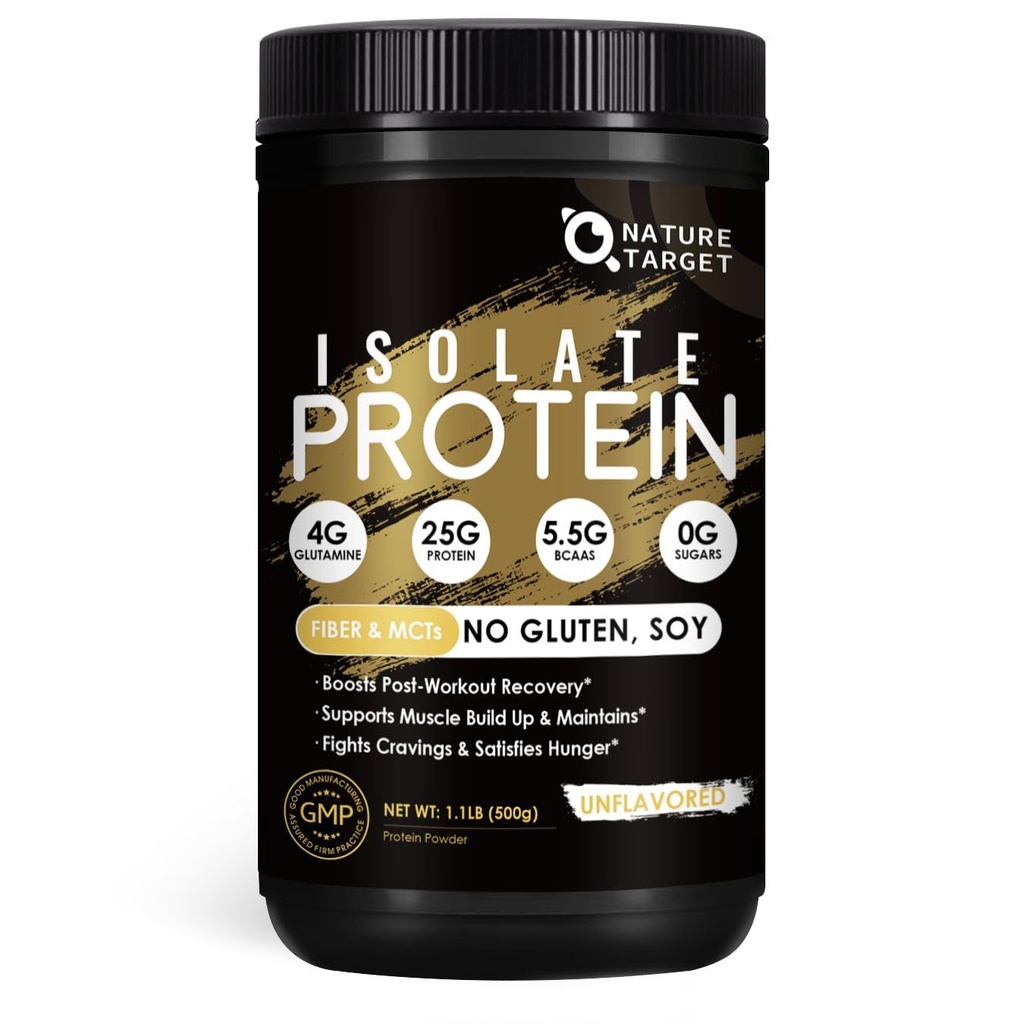 DOCELOWY DOCELOWY Proszek z białka niełuskanego - 24g Serwatka, Mleko i Pea Isolate Mieszanka z MCTs - No rBGH, Gluten- Free - Perfect for Coffee & Baking - 16 Służb