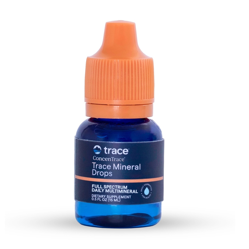 Ślady minerałów ConcenTrace Ślady mineralne Dropy - Płynny suplement do kości i wspólnego wsparcia - Pomaga nawadnianie i przywracanie elektrolitów - Nieflawored, 0,5 fl oz (6 Sług)