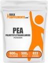 BulkSupplements.com Palmitoyletanolamid Powder - Pea Supplement, Palmitoyletanolamid for Immmune Support - Gluten Free, 600mg per Serving, 500g (1,1 lbs) (opakowanie po 1)