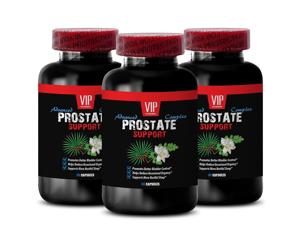 Pygeum for Prostate Support - Prostate Support - Saw Palmetto for Prostate Wellness, Red Raspberry Leaf for Men’s Health, Graviola for Cellular Protection, Green Tea for Prostate 3 Bottles 180 Caps