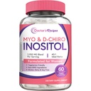 Doctor's Recipes Inositol Supplement for Women, Myo-Inositol & D-Chiro Inositol Capsules 2050mg per Serving, Ideal 40:1 Blend, 60 Vegan Caps
