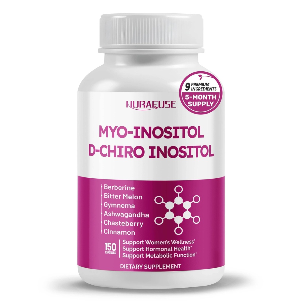 High Potency Myo-Inositol & D-Chiro Inositol with Chasteberry, Cinnamon, Bitter Melon & Gymnema – Supports Optimal Hormone Balance, Healthy Metabolism*