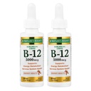 Natural 's Bounty B- 12 5000 µg Podjęzykowe Liquid Energy Health, 2 Fl Oz (2 butelki)