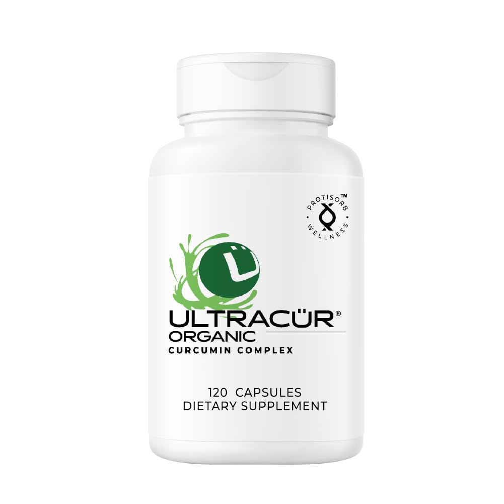 UltraCur Organic USDA Certified Turmeric Capsules - The Curcumin You Can Feel!™ - Turmeric Curcumin Supplement for Optimal Health and Joint Support (120 Count) - Organic Turmeric Supplement Capsules
