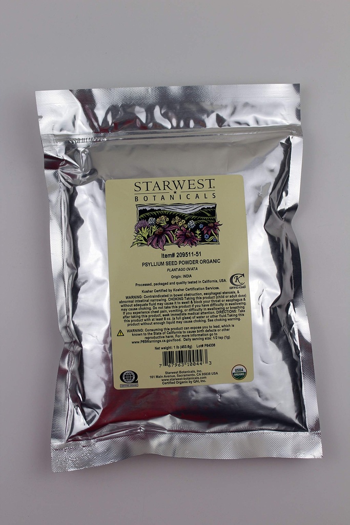 Najstarszy Botanical Organic Pyllium proszku nasion, 1 funt