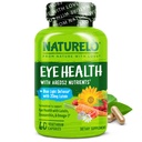 NATURELO Witaminy Eye - AREDS 2 Składniki odżywcze Formuły z luteiną, Zeaksantyna, Witamina C, E, Cynk, Plus DHA - Suplement do Suchych Oczy, Zdrowe Wizja, Wsparcie dla oczu - 60 Kapsułki wegetariańskie