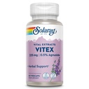SOLARAY Vitex Berry Extract 225 mg - Suplement Chasteberry dla kobiet - Tradycyjne wsparcie równowagi hormonalnej - Chaste Tree Berry - Vegan, Lab zweryfikowany - 60 Sług, 60 Kapsli