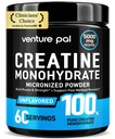 Venture Pal 100% Czysty, zmikronizowany, jednowodny proszek kreatora, nieflawored dla kobiet i mężczyzn, Wegan, Keto, Gluten Free, 5 g (5000mg) per Serving, Creaina Monohidratada en Polvo