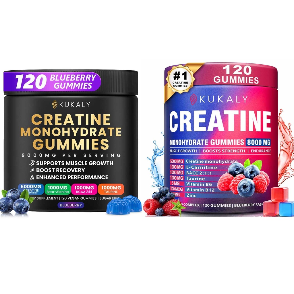 Jednowodzian Gummies dla mężczyzn i kobiet, 9000MG Gummies Kreatywnych Cukru Free -BCAA 2: 1, B12 B6 dla Boost Siła, Focus & Endurance, Wegan, Non-GMO