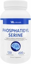 ML Naturals Fosfatydyl Serine 200 mg (Standard) 120 Kapsułki roślinne. Obsługuje funkcje pamięci i mózgu, Non-GMO, NSF- Certified & cGMP- Compliant
