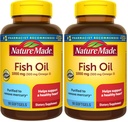 Nature Made Fish Oil Omega 3 Suplementy, 1000 mg Softgels, Omega 3 Fish Oil for Healthy Heart Support, 90 Softgels, 45 Day Supply (Pack of 2)