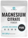 DEAL Supplement Magnezu Citrate Proszek 500 mg, 3lbs - Unflavored, Easy Absorbowane - Oczyszczona Ślad mineralny dla mięśni, Serca, & Wsparcie pokarmowe - Jeden dzień, Non-GMO, Filler Free