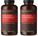 Elementy - Chelated Magnezu, 240 tabletek, 270 mg na jedną porcję, jako Magnezu Glycinate Chelate, Vegan (opakowanie po 2)