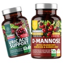 Number One Nutrition N1N Premium D- Mannose z żurawinem i Hibiscus [1350mg], 120 Kapsułki i wsparcie kwasu moczowego z 14 Pothent Herbs, 60 Kapsułki, 2 Pack Bundle